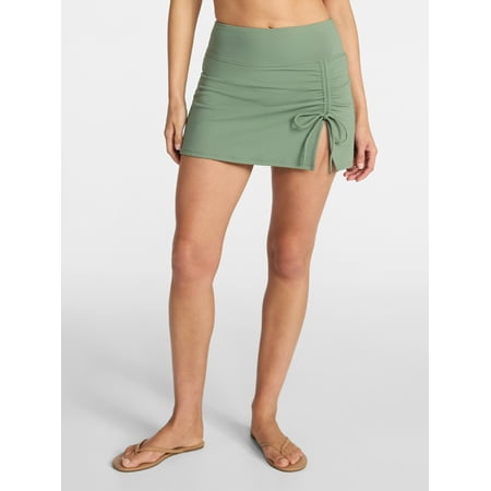 Time and Tru Women’s and Women’s Plus Size Ribbed Swim Skirt, Sizes XS-3X