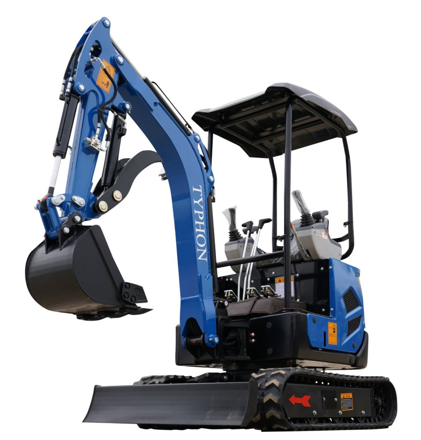 2025 TYPHON TERROR XVII Mini Excavator Rubber Track w Kubota D902 Diesel Engine