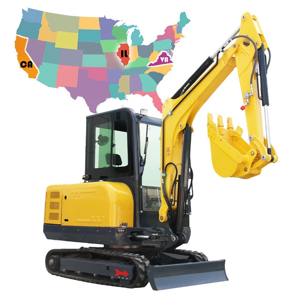 3.5 Ton Kubota 25HP Diesel Mini Excavator, Side Swing Boom w/ Hydraulic Thumb
