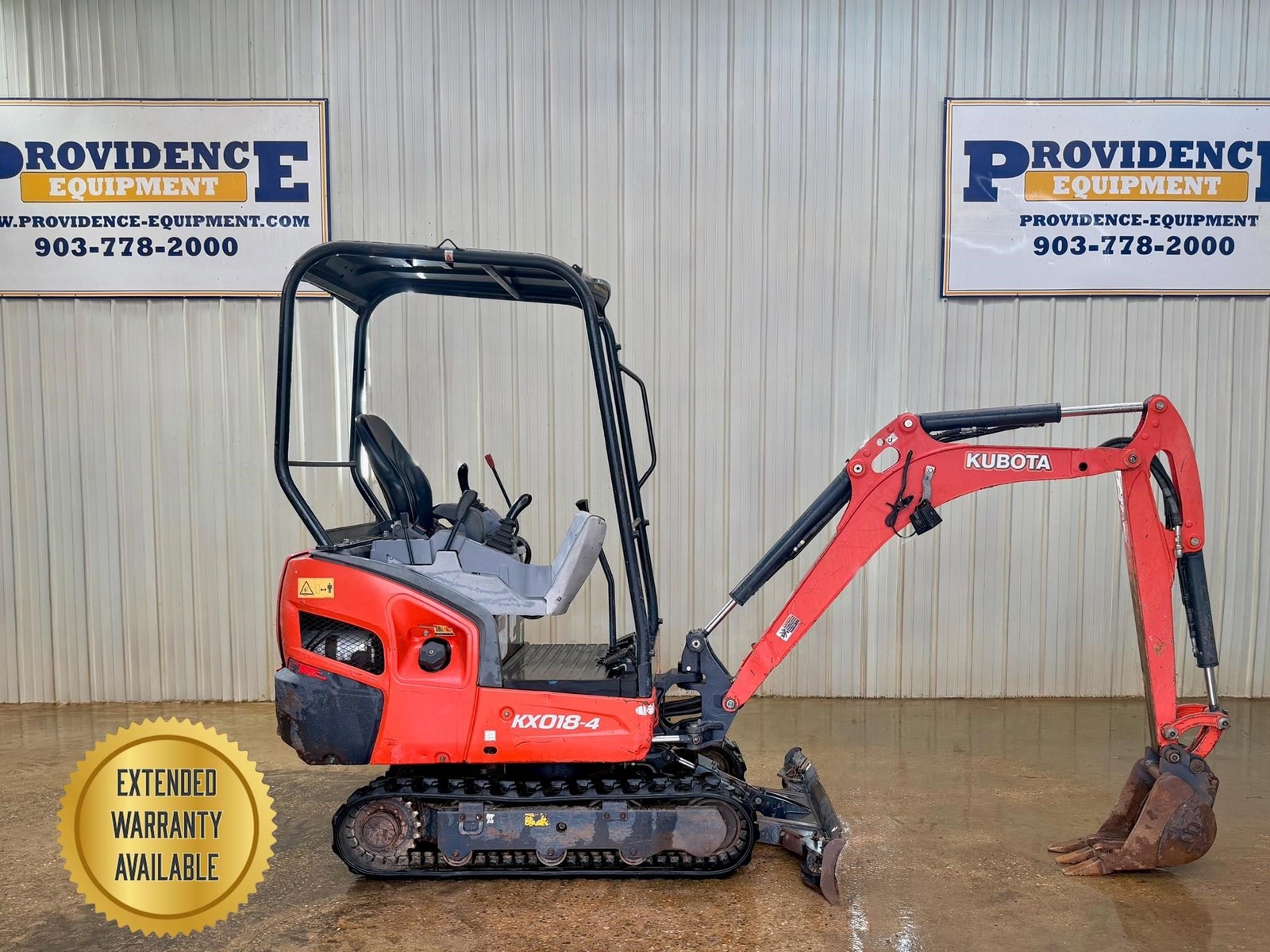 2018 KUBOTA KX018-4 OROPS STRAIGHT BLADE MINI COMPACT TRACK EXCAVATOR