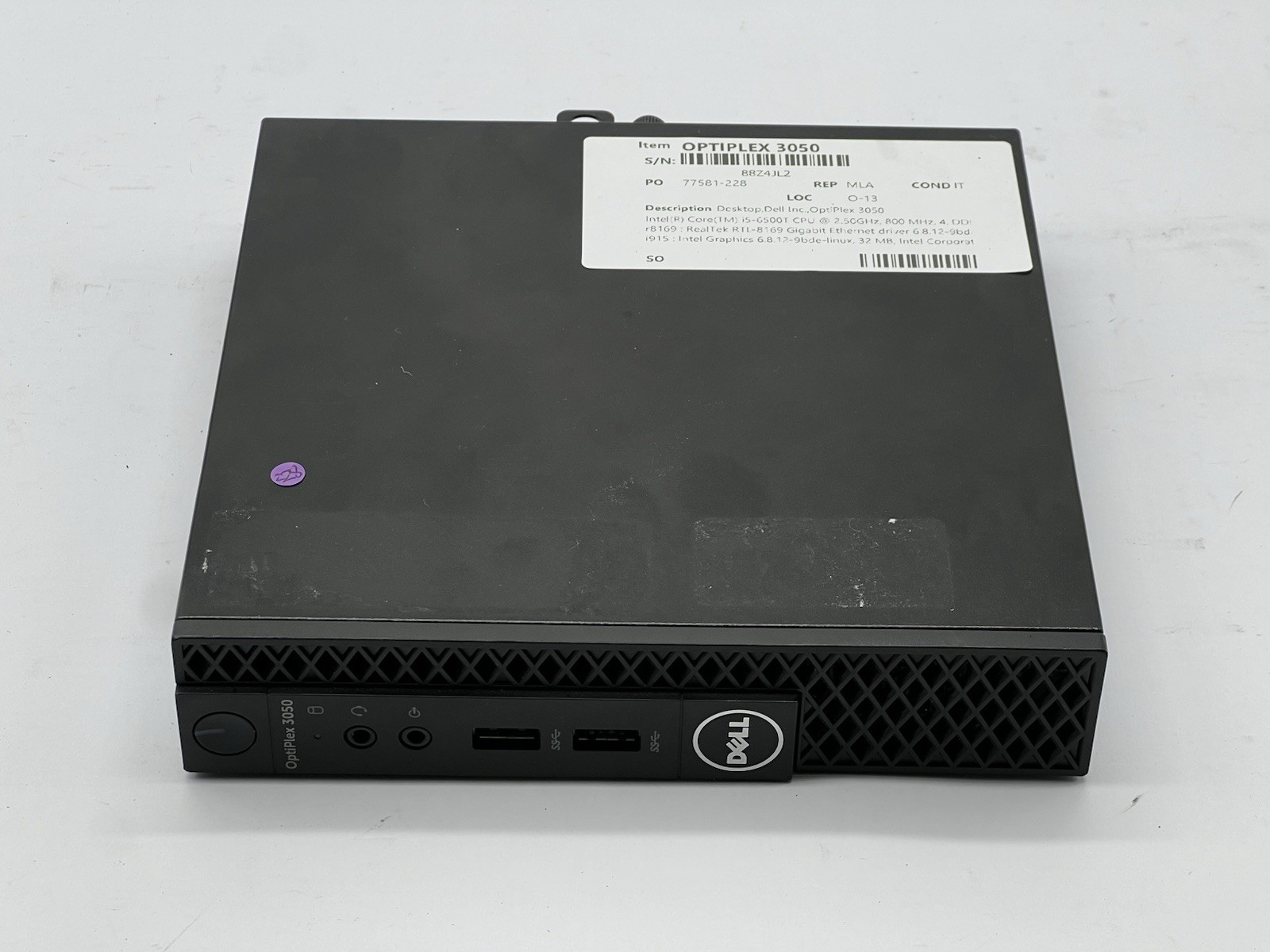 Dell OptiPlex 3050 MFF, i5-6500T CPU, @ 2.50GHz, 8GB RAM-No HDD/OS/AC
