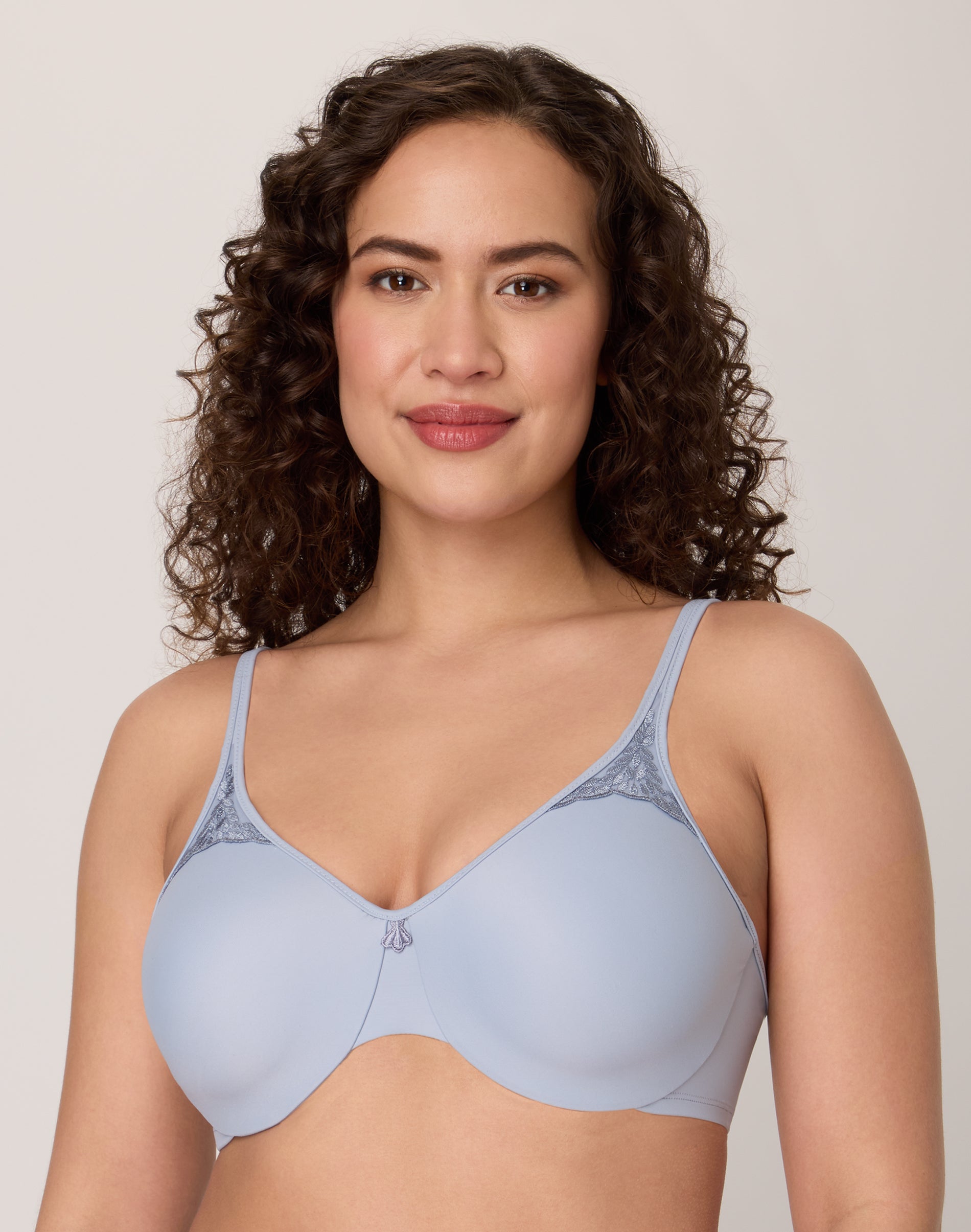 Bali Passion for Comfort Underwire Minimizer Bra Silver Satin 36D Women’s