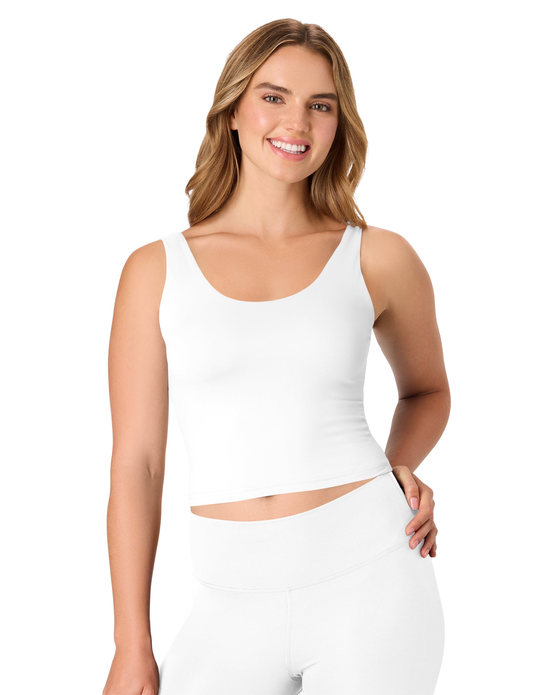 Hanes CoolDRI Women’s Crop Tank with Built-in Shelf Bra, 3-Pack Charcoal/Teal/Flair Pink M