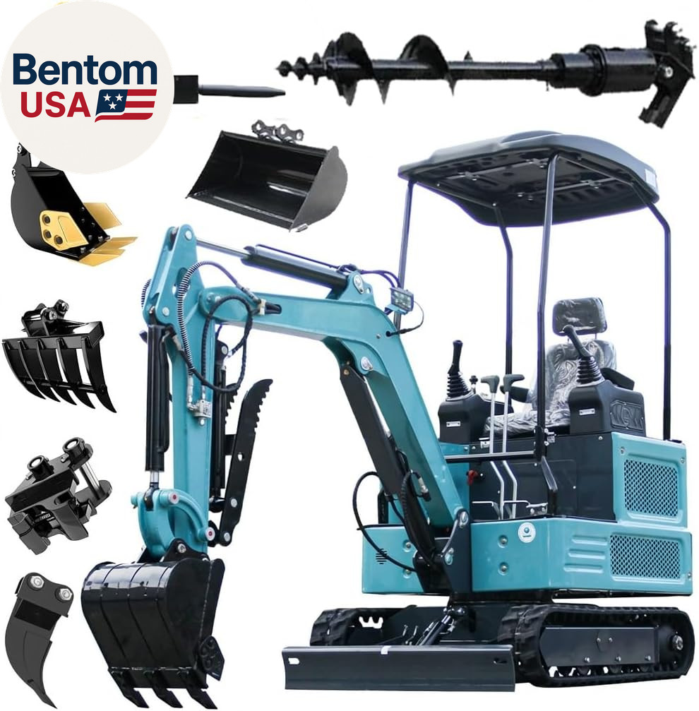 4000Lb Mini Excavator with Kubota—Diesel Engine | Compact Excavator for Digging,