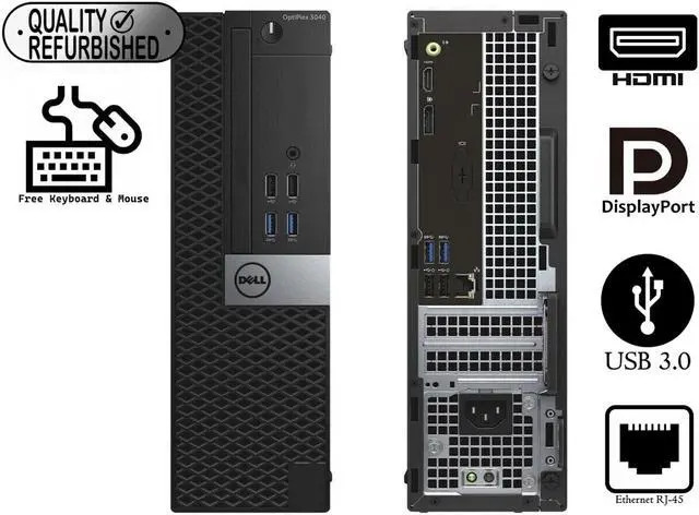 Dell OptiPlex 3040 SFF Desktop i5-6500 8GB DDR3 256GB SSD Keyboard & Mouse