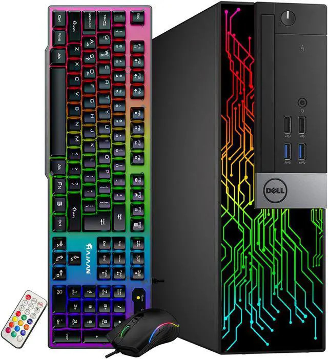 Dell OptiPlex Desktop Customized RGB Lights i5-6500 8GB RAM 256GB SSD Win 10