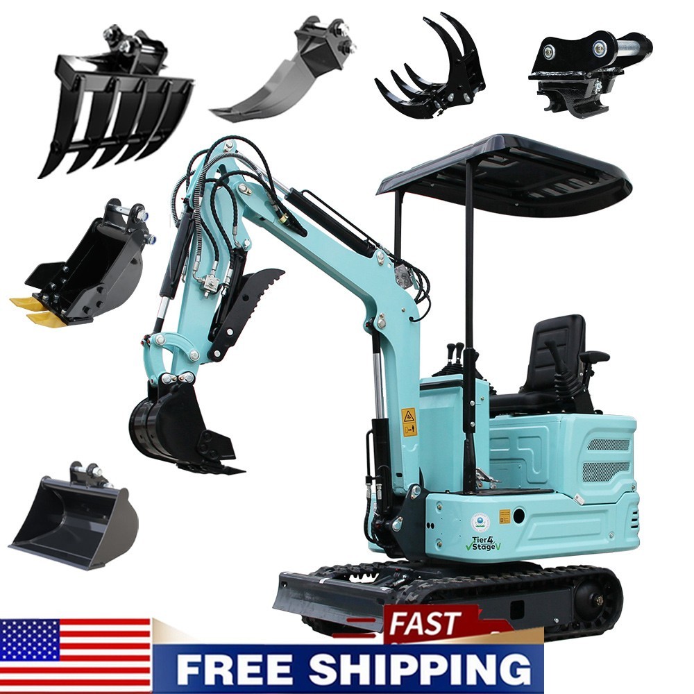 1.4 Ton Mini Excavator KUBOTA Diesel Digger Pilot System Hydraulic USA STOCK