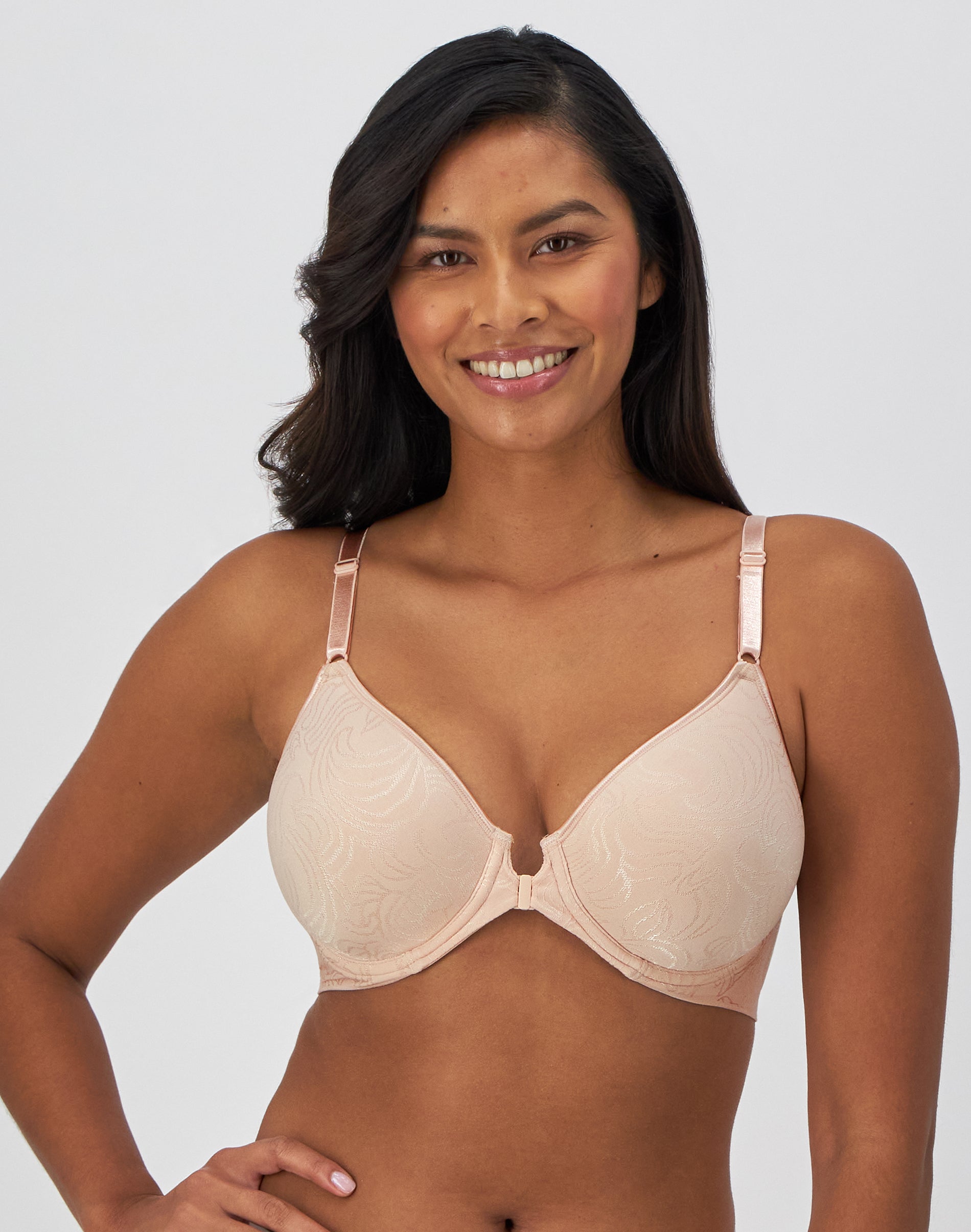 Bali Comfort Revolution Front Close Shaping Underwire Bra Sandshell 36D Women’s