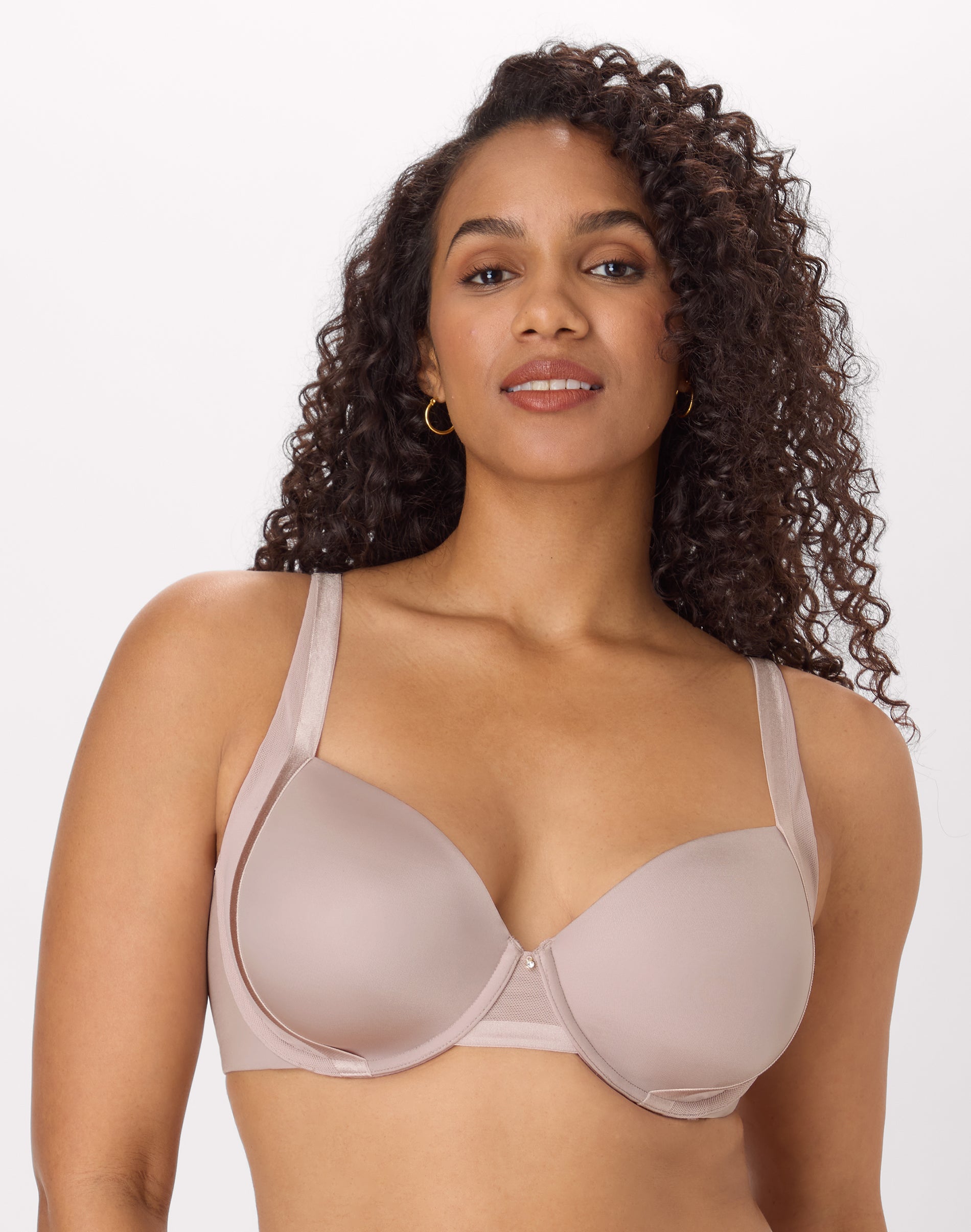 Bali Flawless Fit Women’s Underwire Bra, Full-Coverage T-Shirt Gloss 40D