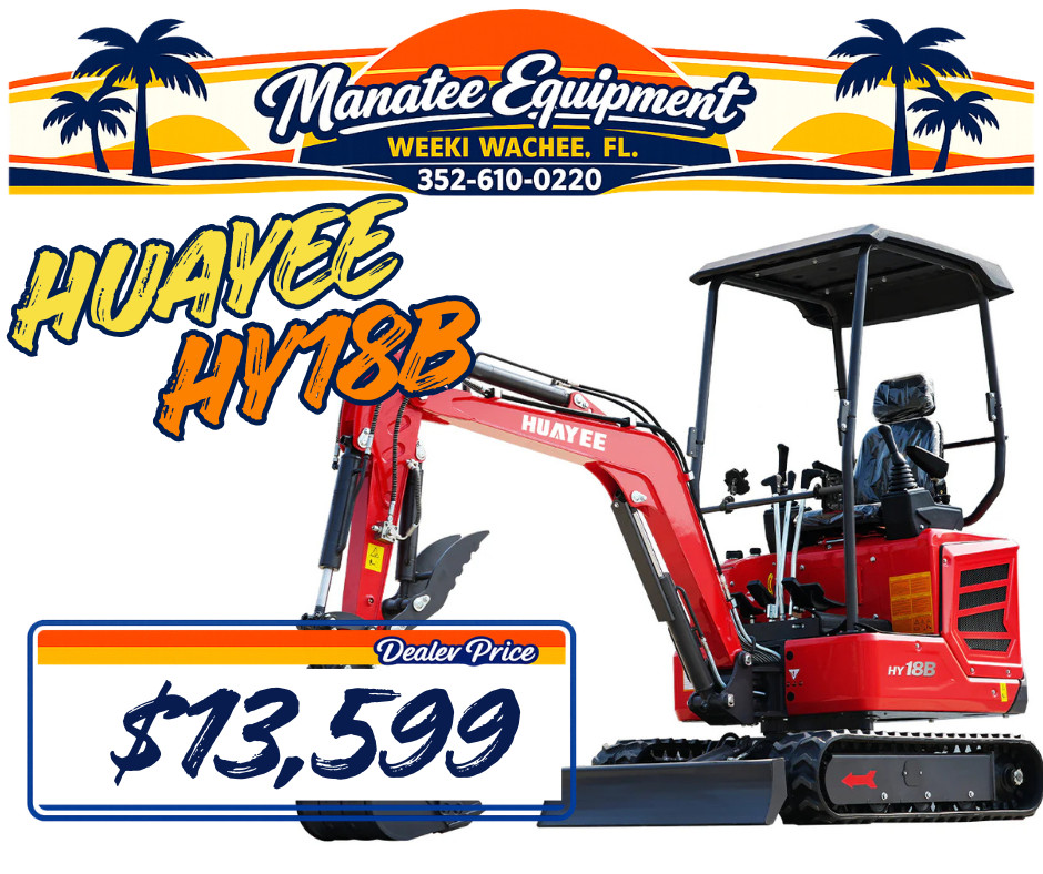 *US DEALER* Huayee HY18B Kubota Powered Mini Excavator with Warranty