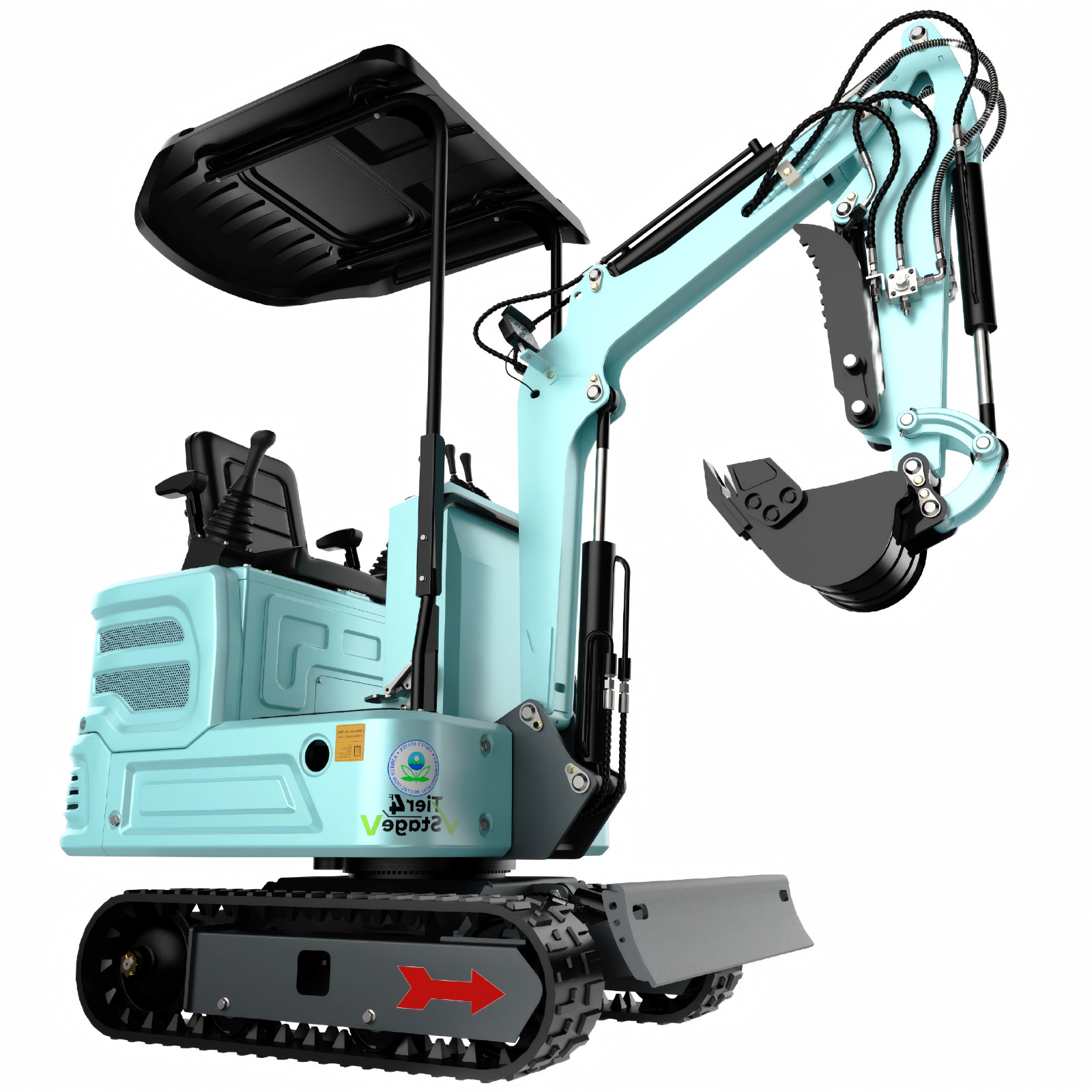Kubota Engine 1.4 Ton Mini Excavator Pilot Control EPA Digger Crawler