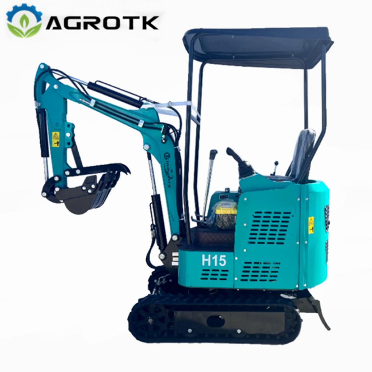 AGT Mini Excavator Digger Pilot Control System 13.5 HP Gas Engine Rubber Track