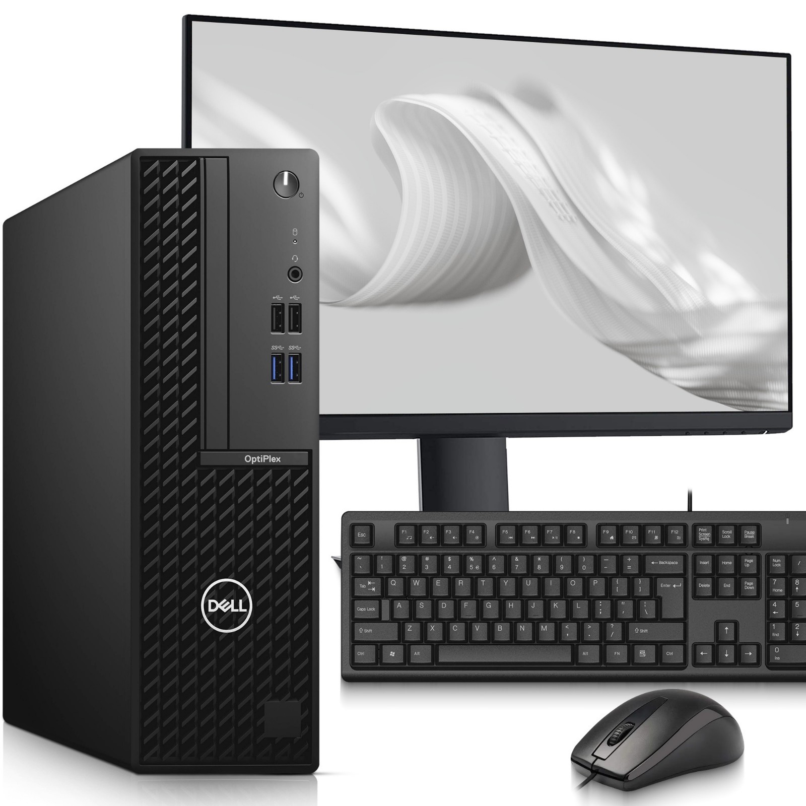 Dell 3070 Desktop PC Intel i5-9th 8GB RAM 128GB SSD 500GB HDD 24″ LED Windows 11