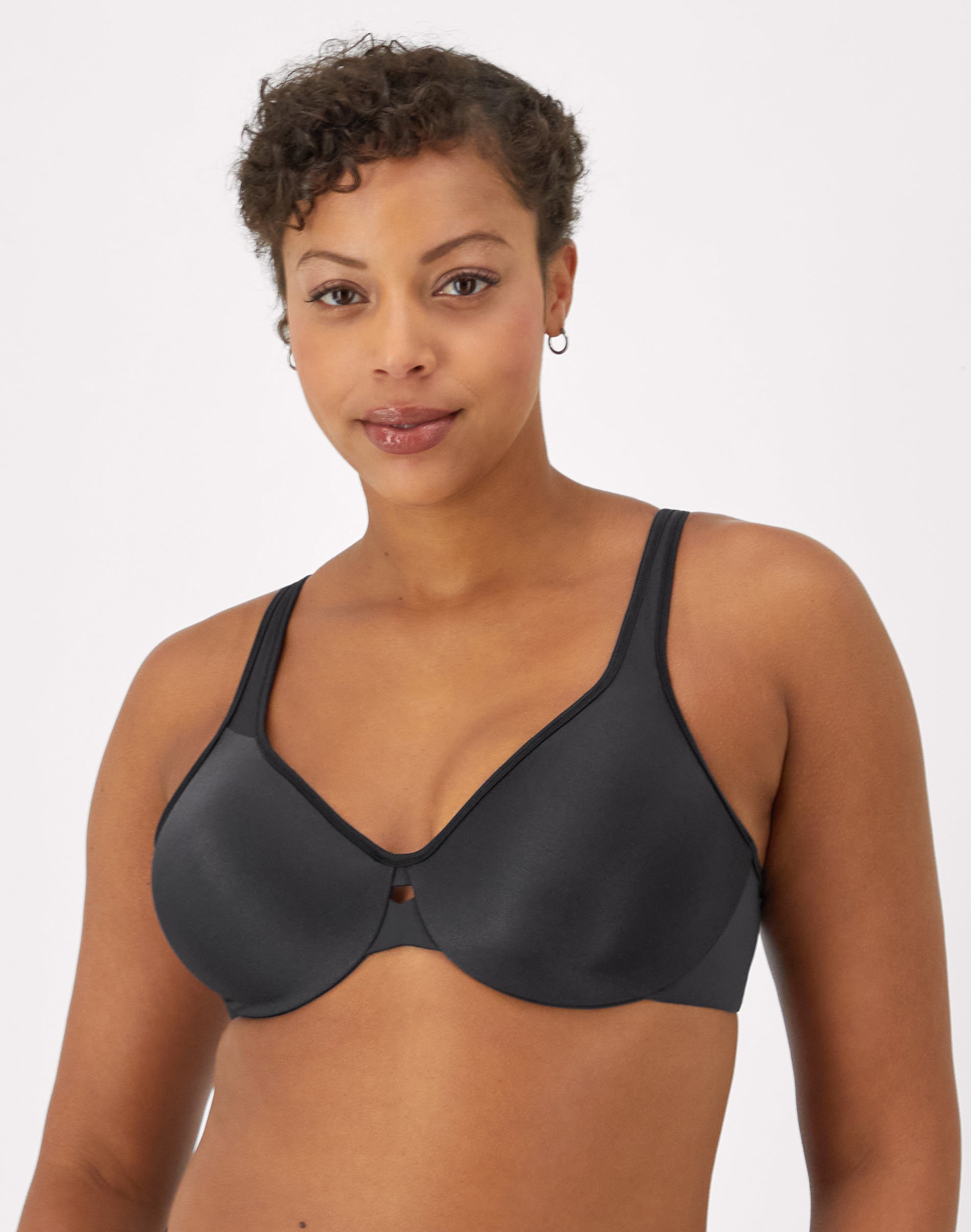 Lilyette by Bali Minimizer Bra for Women, Dream Keyhole Onyx 42DDD