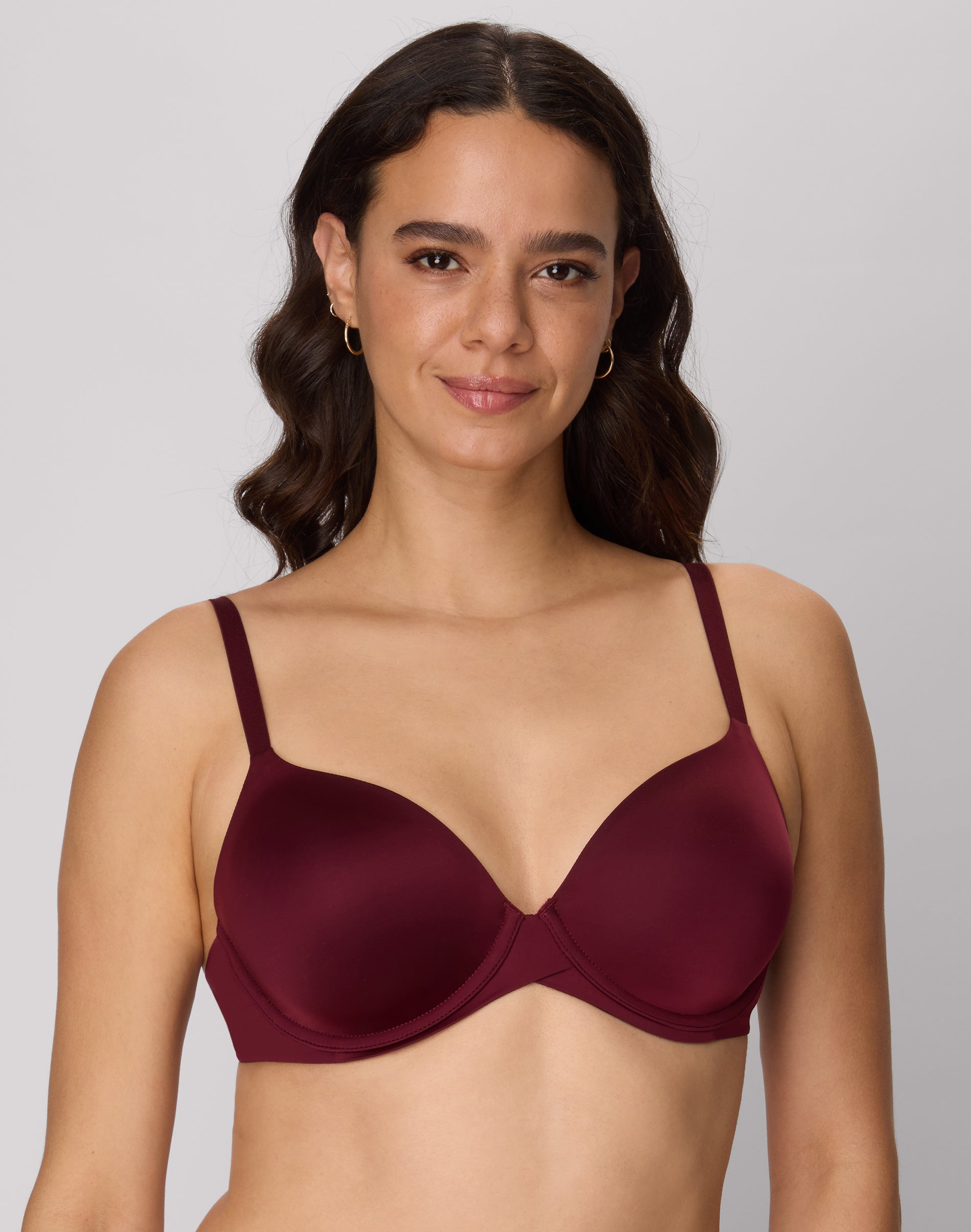 Maidenform One Fab Fit Everyday Modern Demi Underwire Bra (Plus Sizes Available) Mulled Berry 34C Women’s