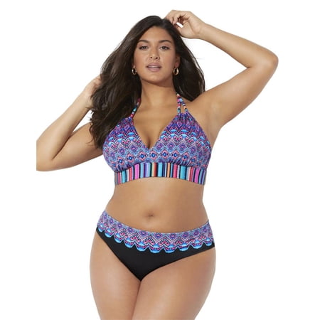 Swimsuits for All Avenger Halter Bikini Set