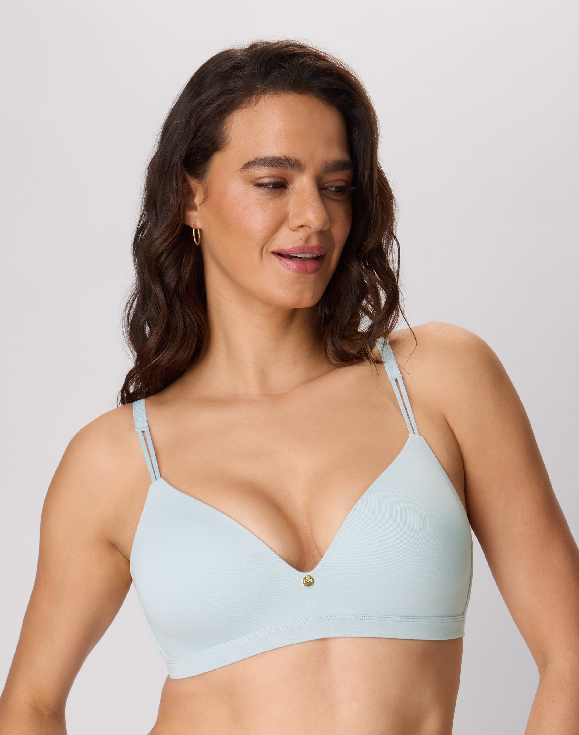 Maidenform Everyday Luxe Wireless T-Shirt Bra Salty Pepper Grey 34C Women’s