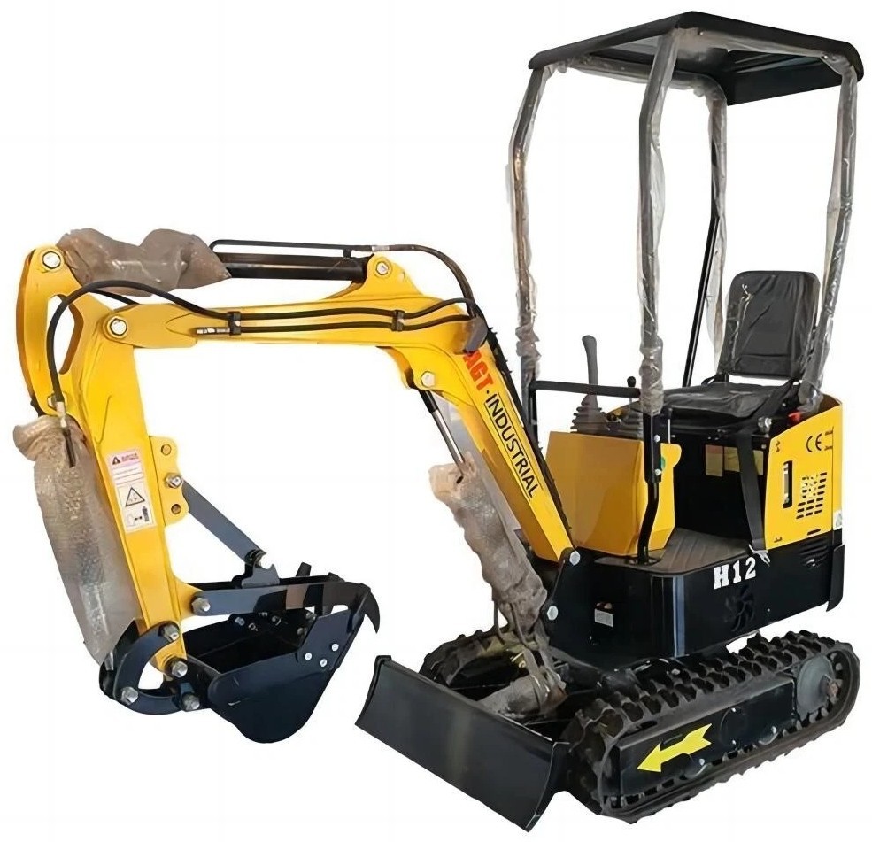 AGT H12 13.5 HP 1-Ton Mini Excavator Digger Tracked Crawler B&S EPA Gas Engine