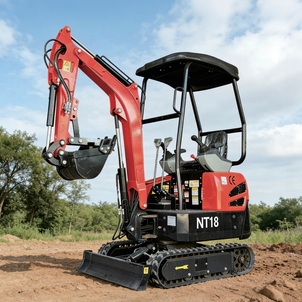 3000LBS Mini Excavator Kubota D722 Diesel Engine W/Side Swing Boom&Pilot Control