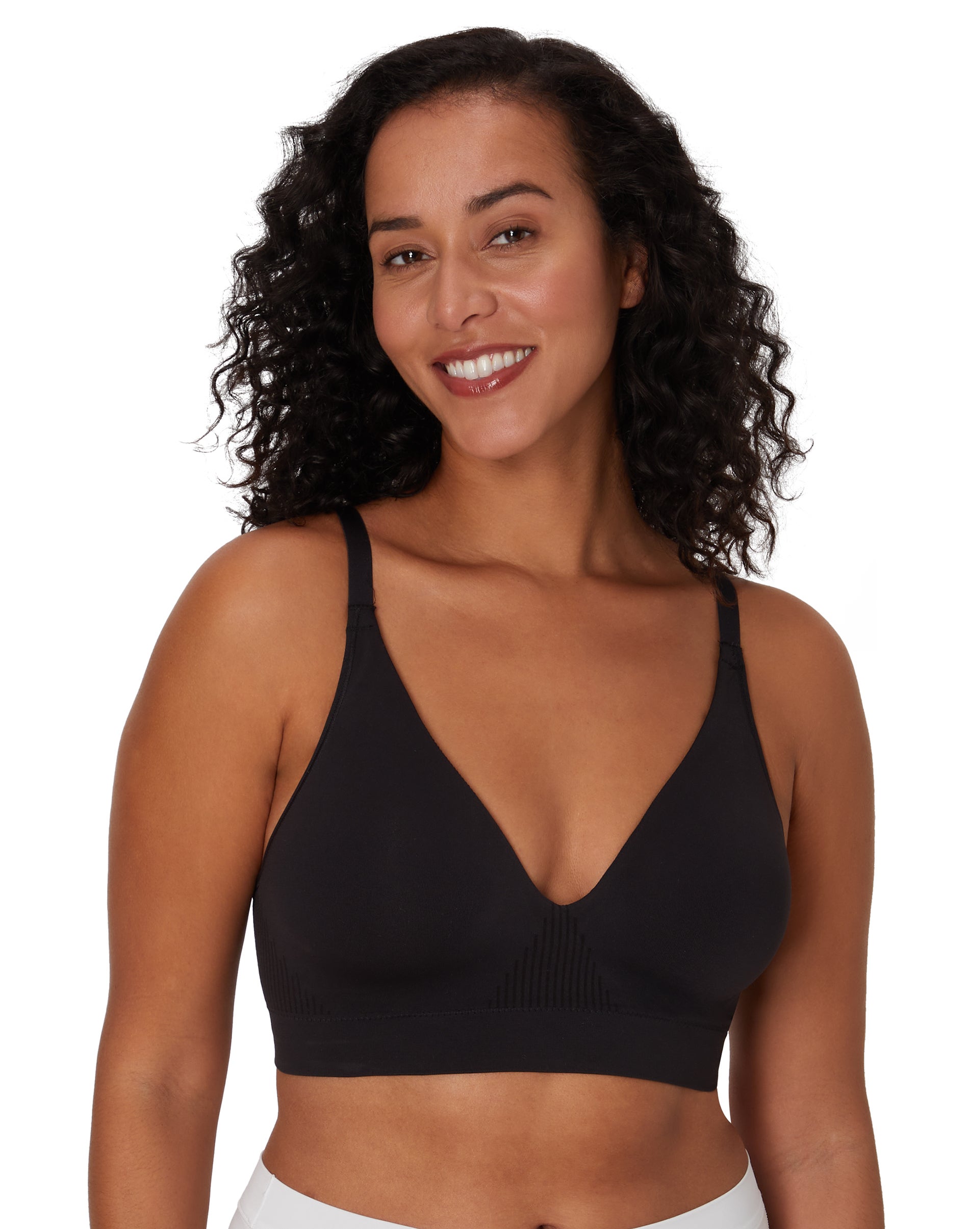 Bali Comfort Revolution Modern Seamless Wirefree Bra Black 2XL Women’s