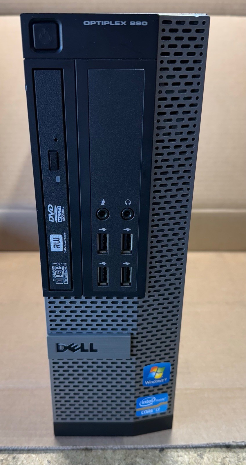 Dell Optiplex 990 SFF Desktop, 80 GB HDD, 8 GB RAM, i7-2600, 3.40GHz, W7 Pro