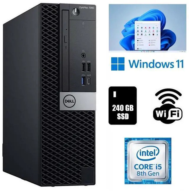 Dell OptiPlex 7060 Desktop Core i5 16GB RAM 240GB SSD W11 Pro i5-8500