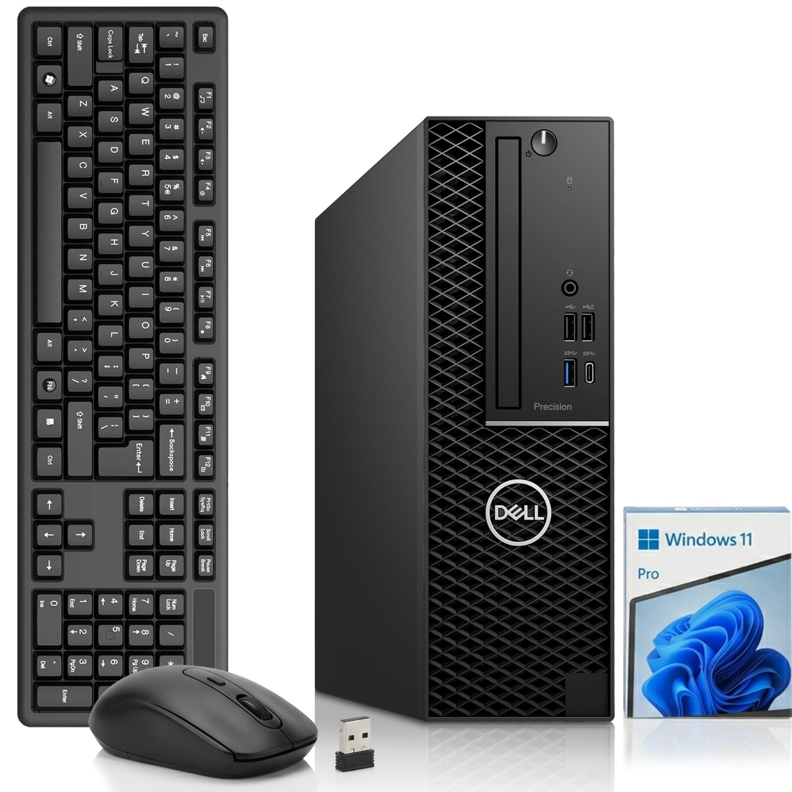 Dell 3430 Desktop PC i7-8th 8GB RAM 512GB SSD Wireless-KB&M WiFi Windows 11 Pro