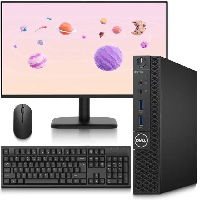 Dell Optiplex 3050 Mini Desktop i5-6500T 16GB RAM 128GB SSD 24 in Monitor W11