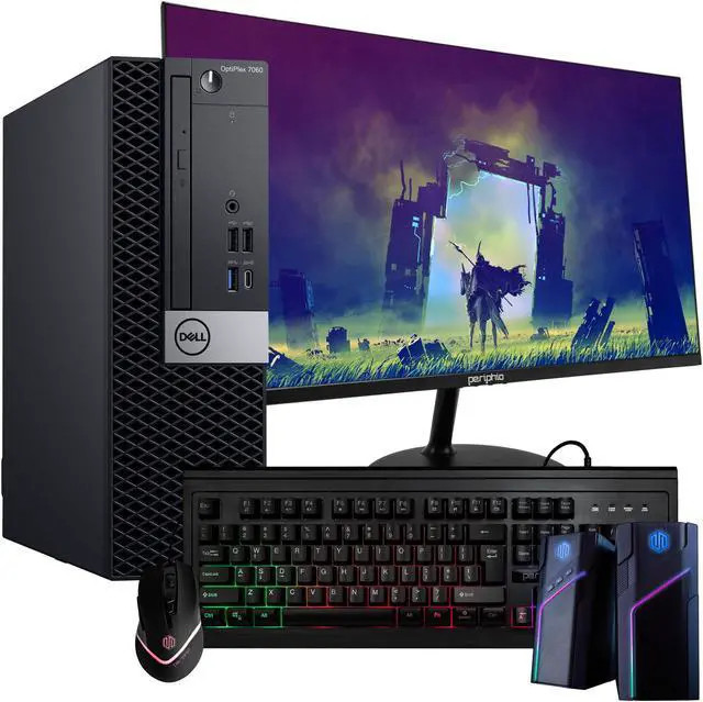 Dell Optiplex 7060 Desktop Bundle Hexa Intel i5 3.2 16GB RAM 500GB SSD Solid