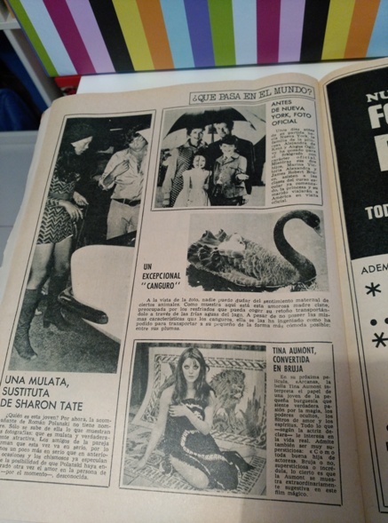 CLIPPING cutout roman polanski sharon tate tina aumont witch