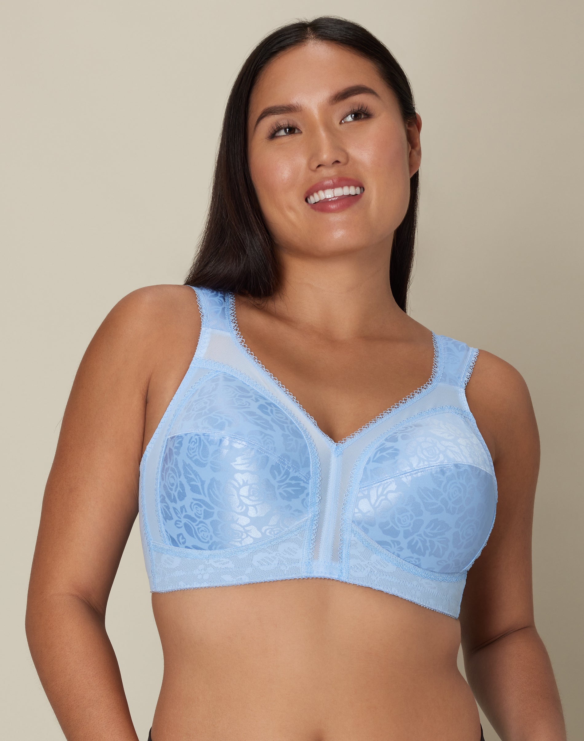Playtex 18 Hour Ultimate Shoulder Comfort Wireless Bra Zen Blue 44DDD Women’s