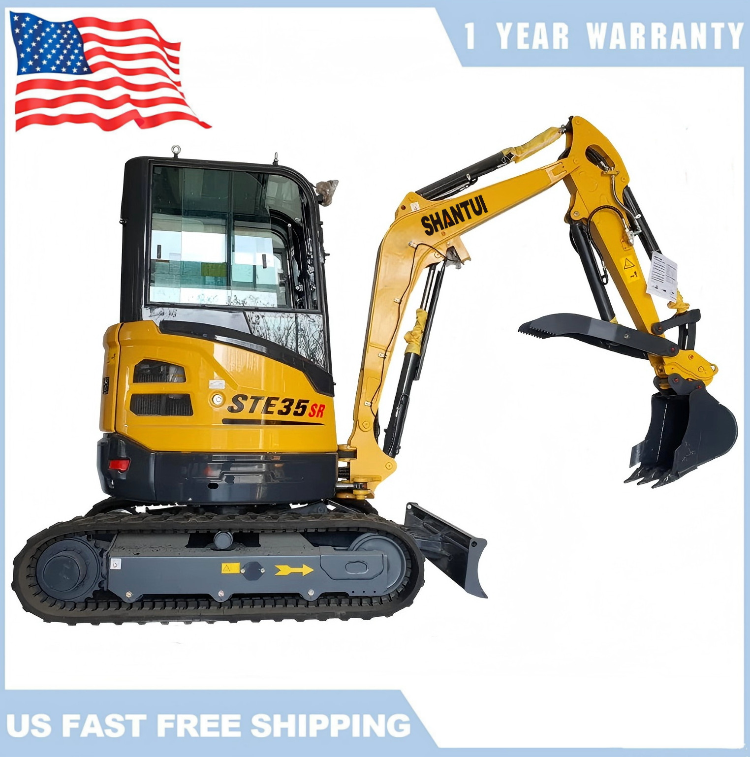 STE35SR 2.8Ton Mini Excavator 25HP Diesel Yanmar Engine Hydraulic Crawler Digger