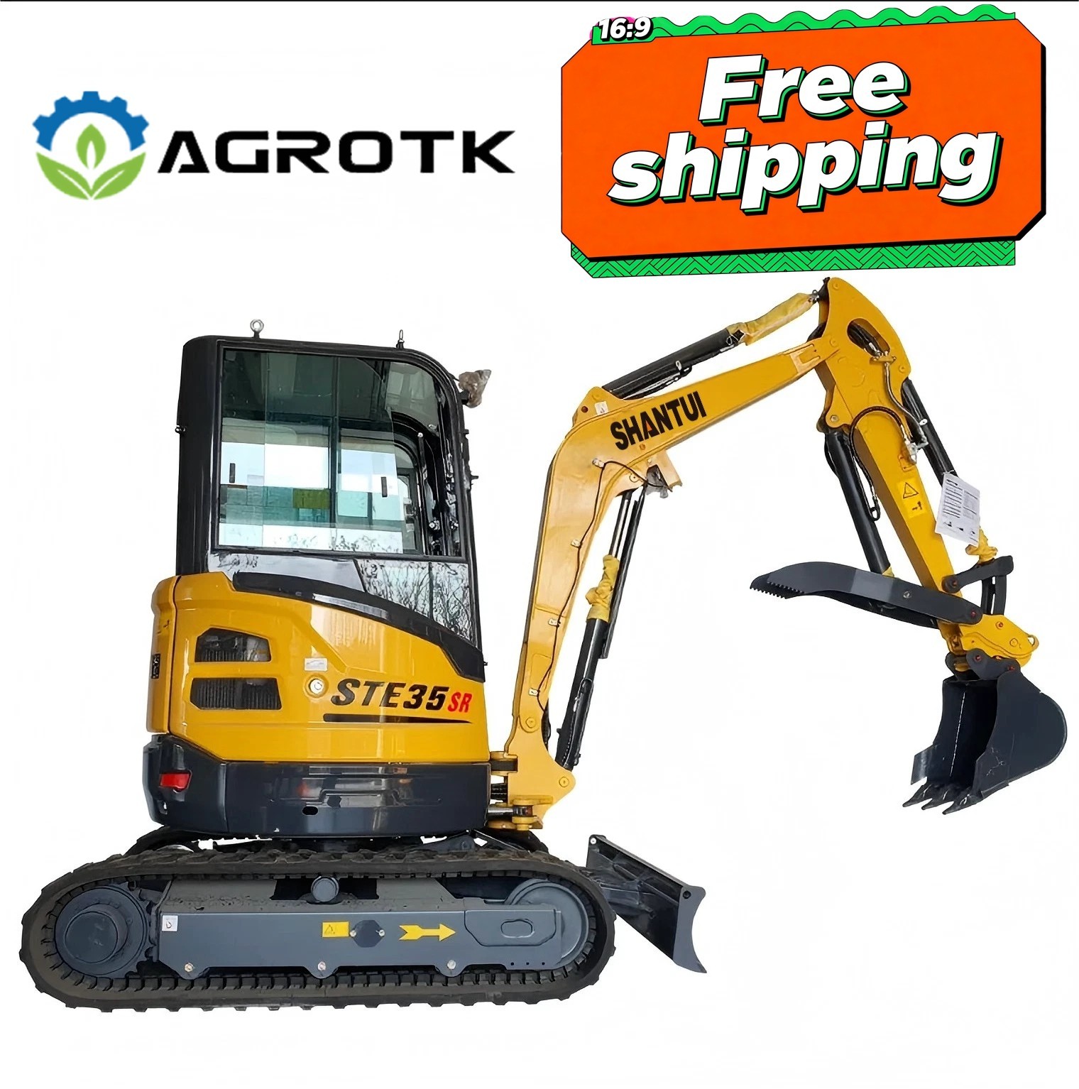 Shantui Mini Excavator 2.8 Ton Digger Tracked Crawler Hydraulic Engine EPA