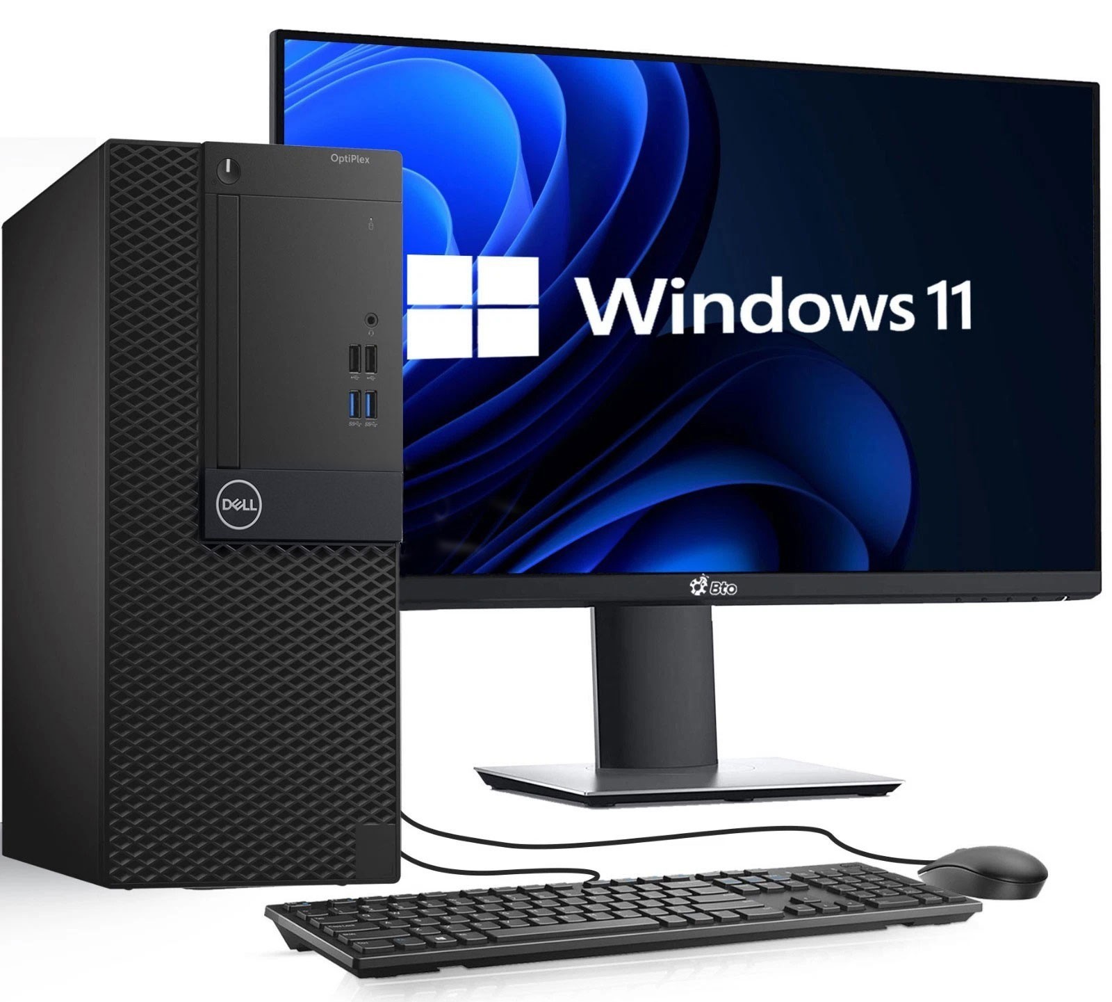 Dell 3060 Mini Tower intel i5-8th 16GB RAM 256GB SSD 500GB HDD 24″LED WiFi Win11