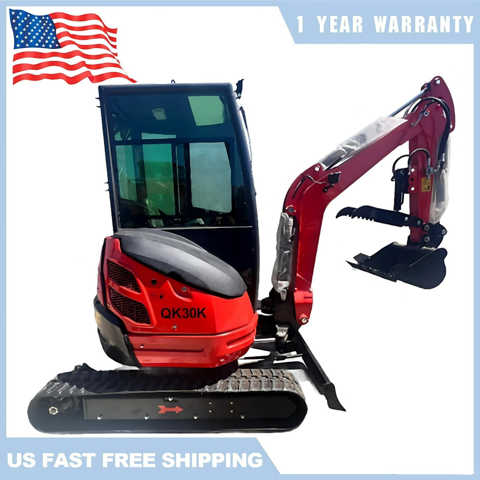 QK30K 2.8 Ton Mini Excavator Digger 27HP Kubota D1105 Diesel Engine Cooling Fan
