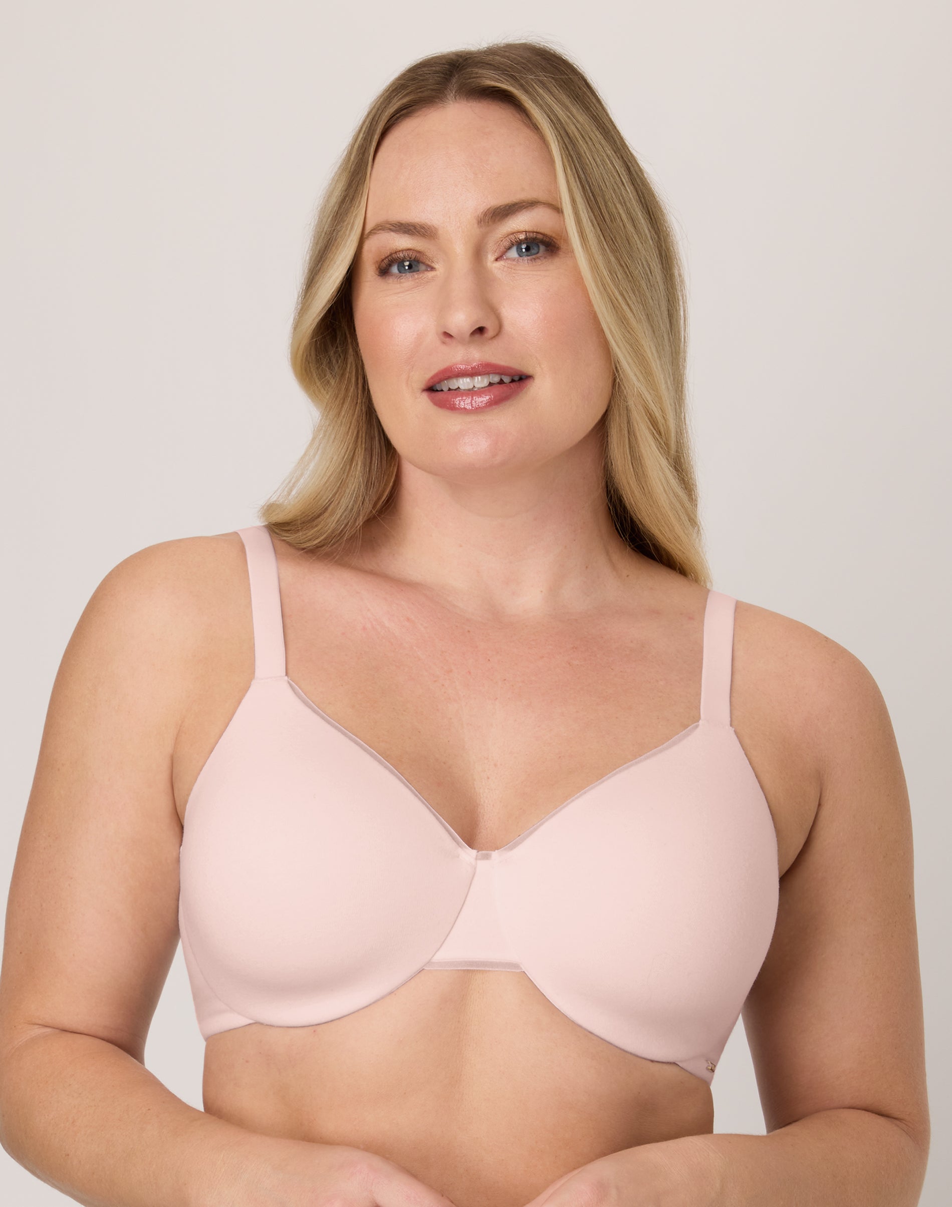 Bali T-Shirt Underwire Bra, Cotton Collection Light Buff 34D Women’s