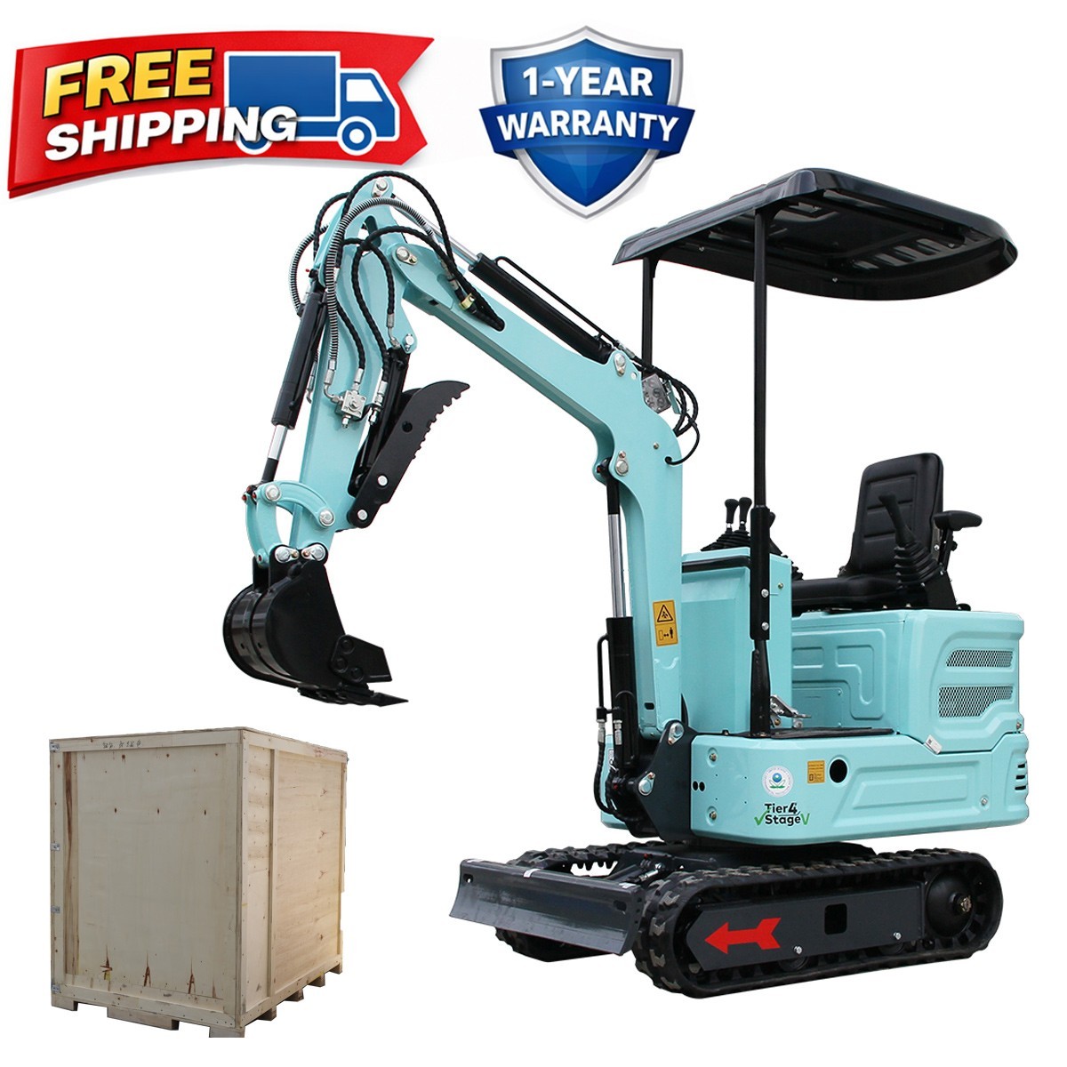 Mini Excavator 1.4 Ton Z482 Kubota Engines Tracked w/ Hydraulic thumb USA Sale