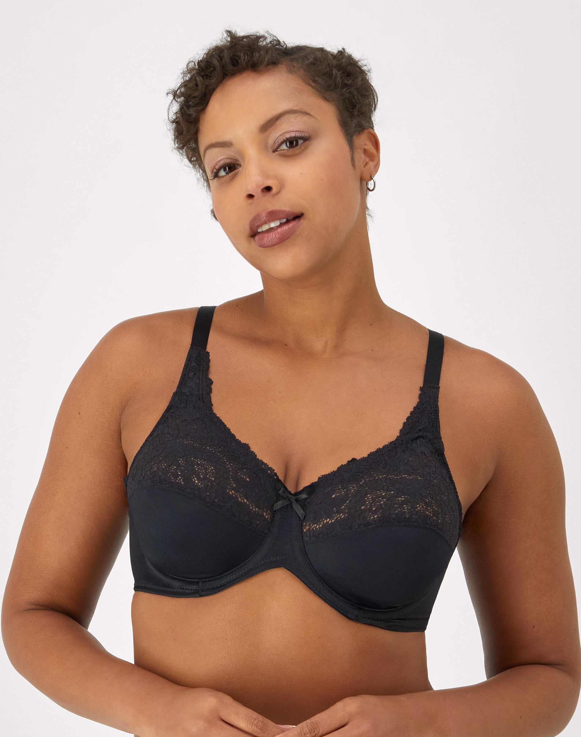Lilyette by Bali Minimizer Underwire Bra Black 34D Women’s