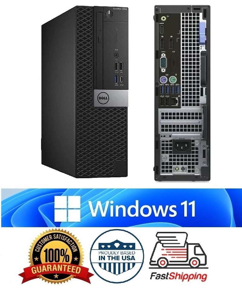 Dell OptiPlex 7050 Business Desktop Computer PC Intel 500GB 1080p Win 11 Pro