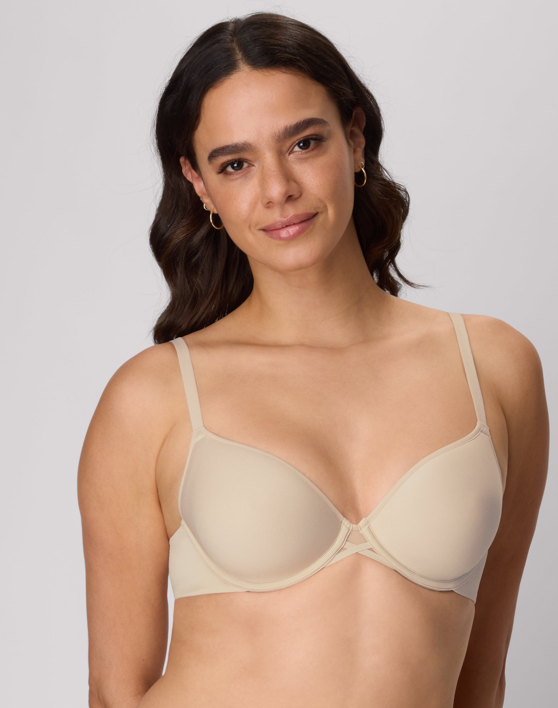 Maidenform Barely There Women’s T-Shirt Bra, Spacer SmartZone Cups, Breathable Beige Bisque 34C