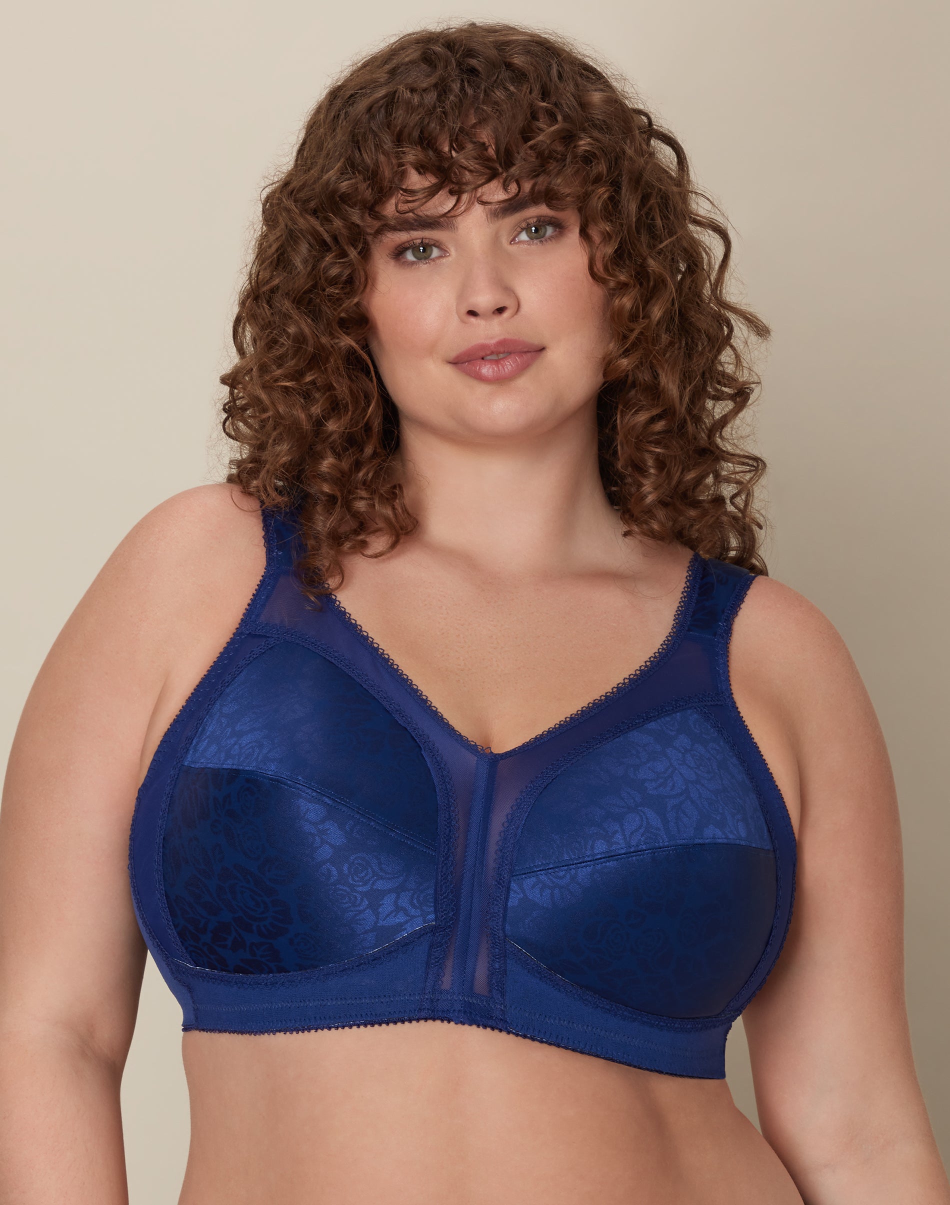 Playtex 18 Hour Ultimate Shoulder Comfort Wireless Bra Sailor Blue 42C Women’s