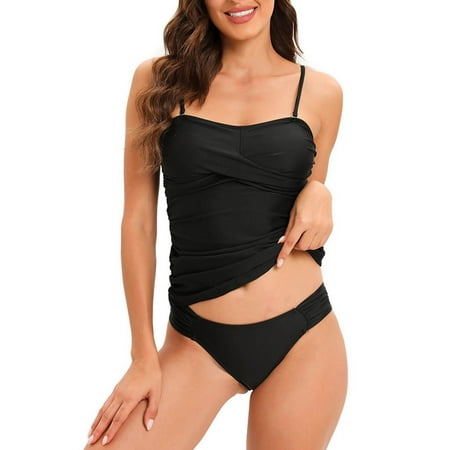 Bikini Sets for Women Two-Piece Modest Swimwear Push Up High Waisted Slimming Bodycon Bathing Suits
