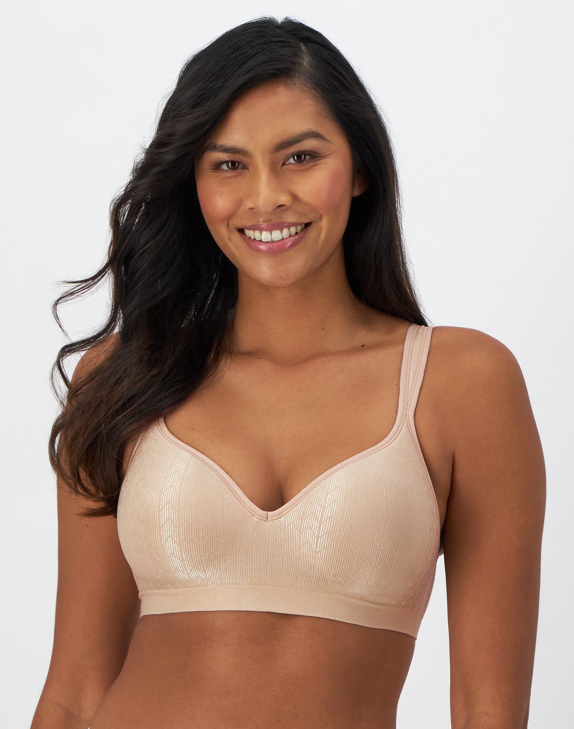 Bali Comfort Revolution Wireless Bra Almond Zag 36B Women’s