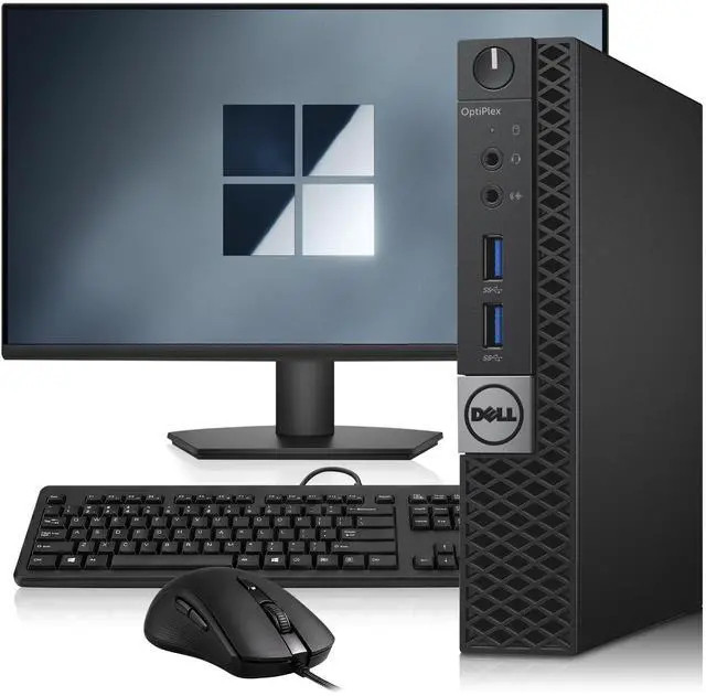 Dell Optiplex 3040 Business Desktop Tiny i5-6500T 16GB RAM 256GB SSD 24in