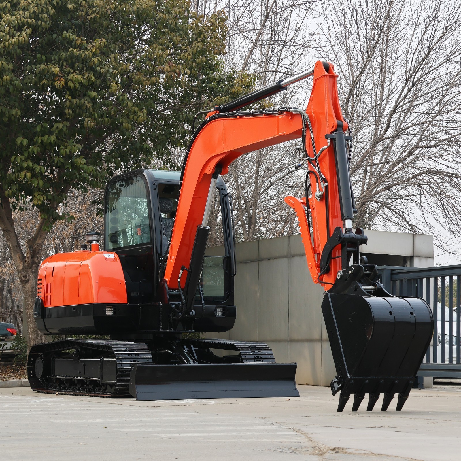 6 Ton Mini Excavator with Auger, Hydraulic Thumb, Ripper, Rake & Quick Coupler