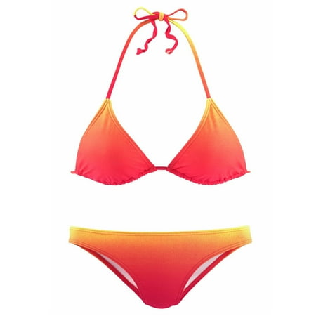 Fesfesfes Swimsuit for Women Women Solid Hollow Out Bikini Set Push-Up Pad Swimwear Swimsuit Beachwear