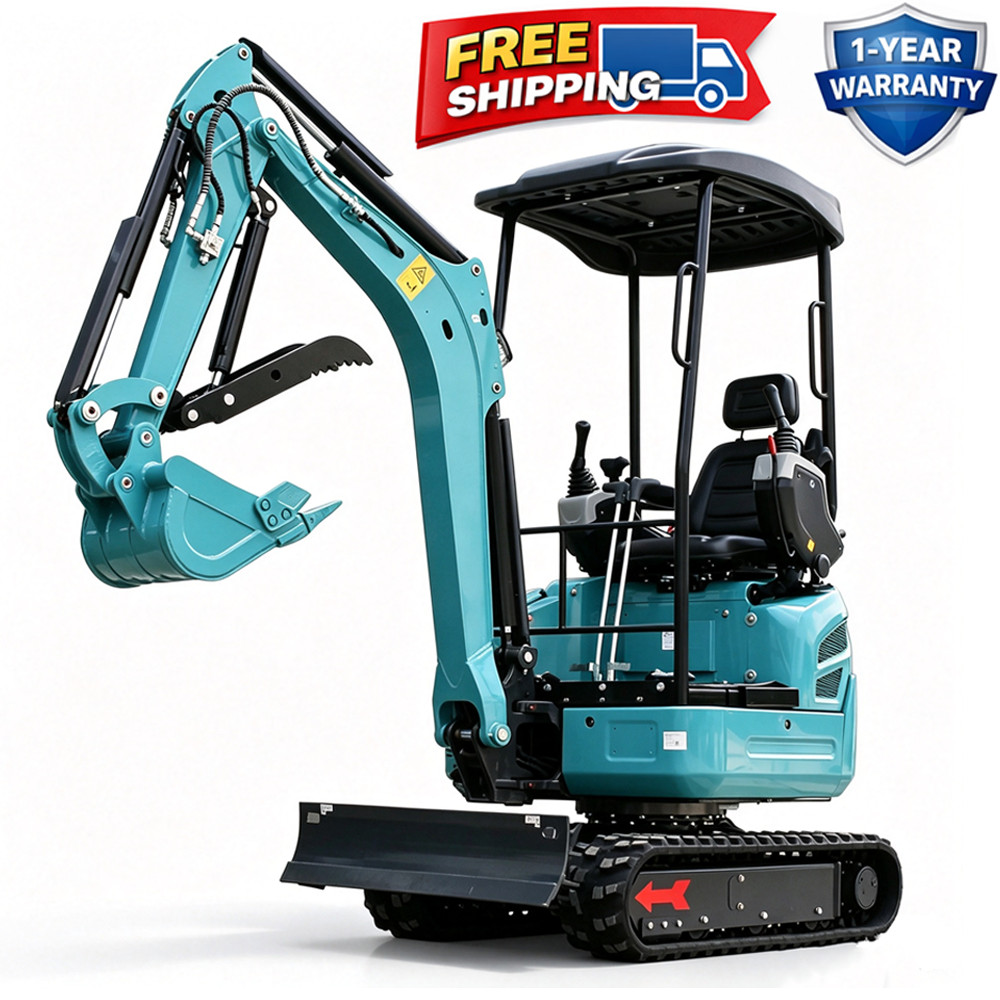 2.5 Ton Mini Excavator KUBOTA Side Swing Expand Track Pilot System Tailless