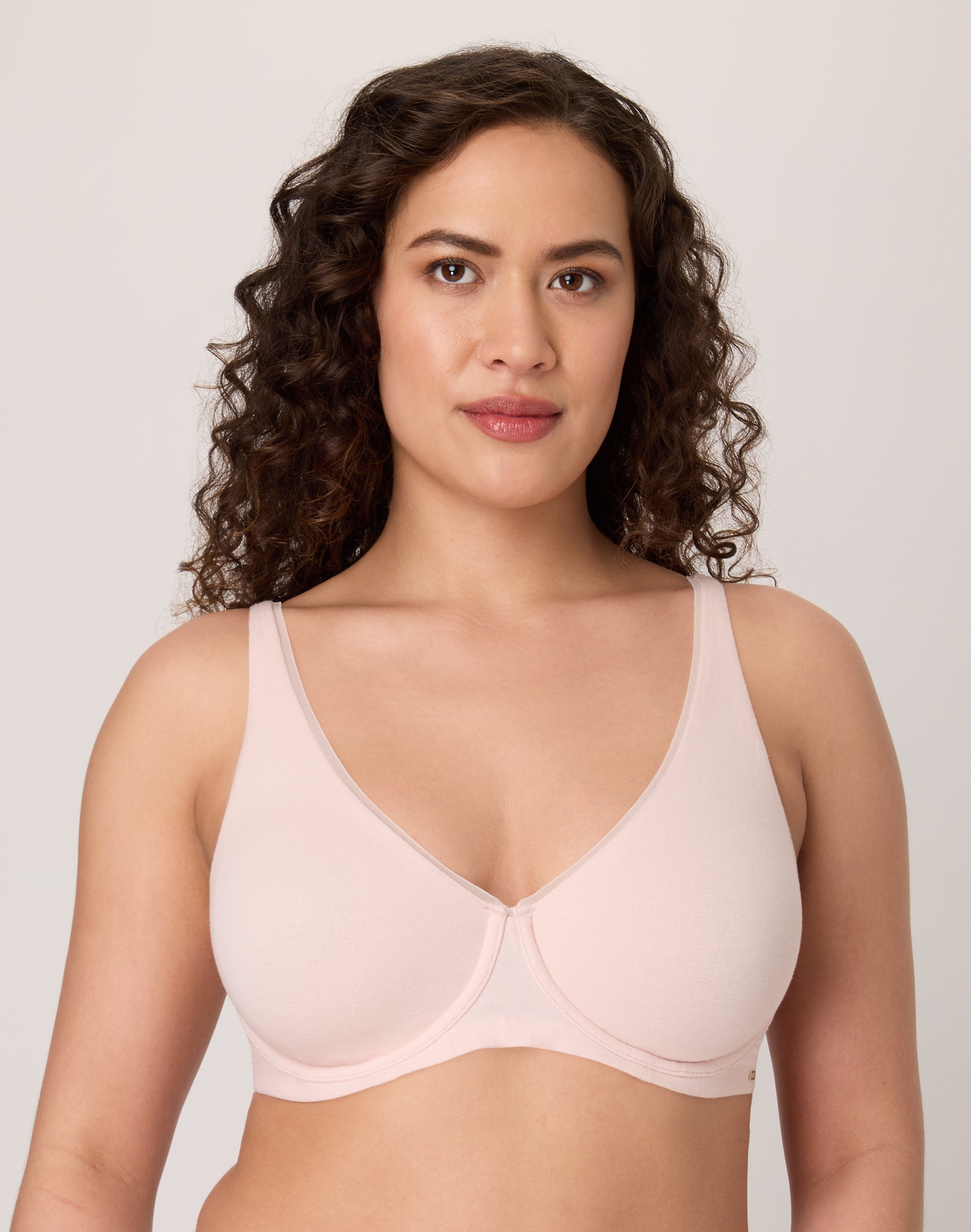 Bali Cotton Collection Underwire Bra, Moisture-Wicking, Convertible Light Buff 34C Women’s