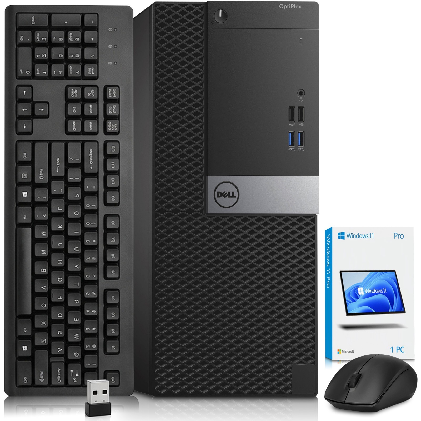 Dell 3040 MT Desktop PC i5-6th 16GB RAM 1TB SSD Wireless-KB&M WiFi Window 11 Pro