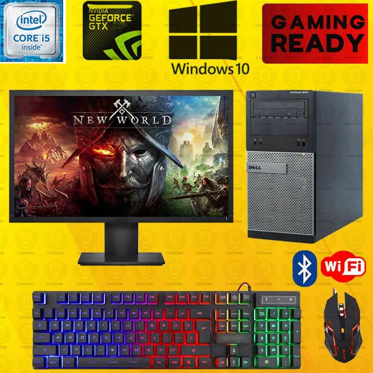 New World Dell i5 Gaming Desktop PC Computer SSD Nvidia GT1030 Win 10 8GB